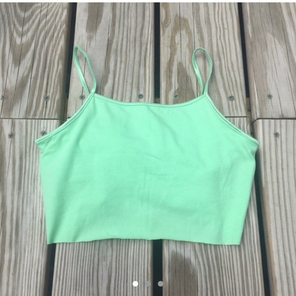 Mint green crop top